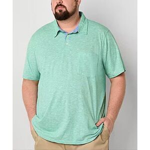6XL Big & Tall St Johns Bay Sueded Jersey Classic Fit Short Sleeve Polo Shirt